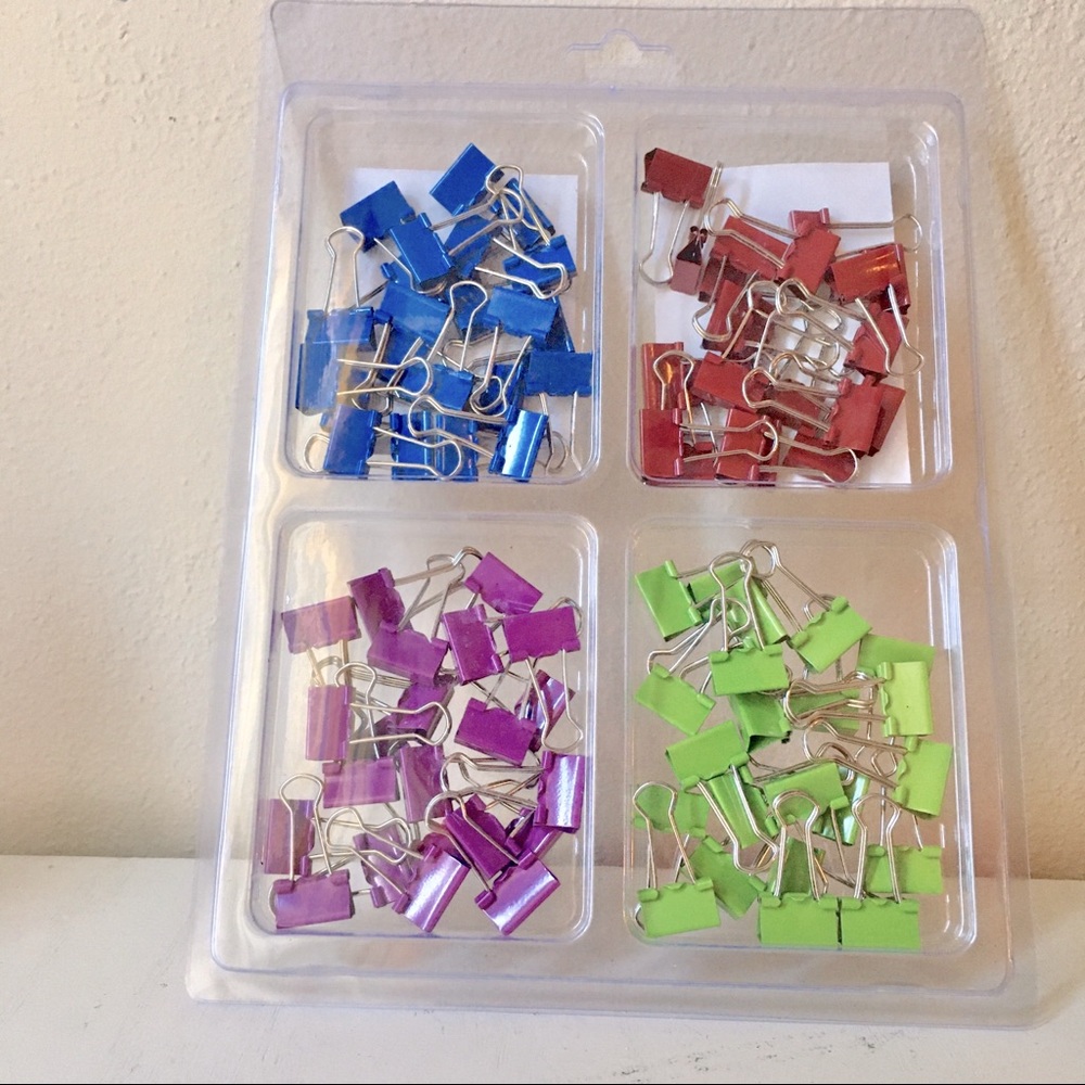 LP Mr. Pen Assorted Colored Binder Clips Small | Each Clip Holds Up to 50 Pages
